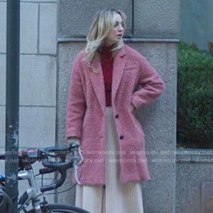 NEW etoile Isabel marant dante pink coat size 38